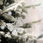 Zawieszka Akrylowa Motyl 9x11cm kpl. 2szt - Srebrny