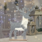 Świąteczny Renifer z Filcu 48cm - Szary