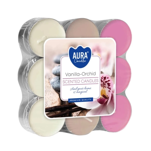 Świeczki Podgrzewacze kpl. 18szt - Wanilia/Orchidea