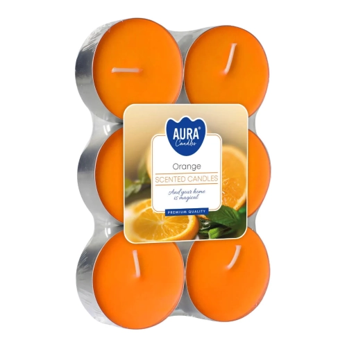 Świeczki Podgrzewacze 57mm kpl. 6szt - Pomarańcza