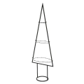 Choinka Metalowa Czarna 118cm