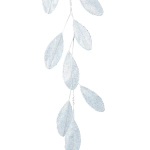 Girlanda Świąteczna Liście z Cekinami 125cm - Biały