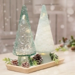 Choinka Szklana Zielona 34cm - 2 wzory