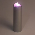 Świeca LED Pink Flame 17cm - Srebrny