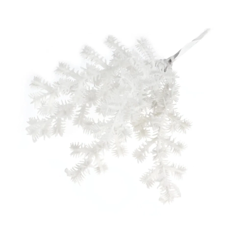 Świąteczna Biała Gałązka Dekoracyjna 23cm 