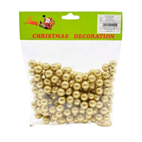 Kulki Styropianowe z Brokatem 15mm 25g - Złoty