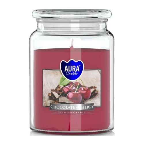 Świeca Zapachowa w Słoiku Duża 500g - Czekolada/Wiśnia