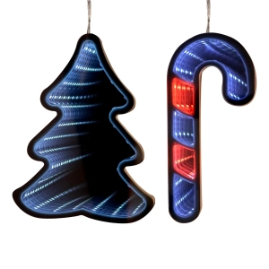 Zawieszka Świąteczna LED 3D Lustro 15cm - 2 wzory