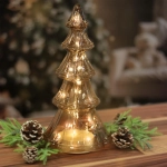 Choinka Szklana LED 29cm - Brązowy