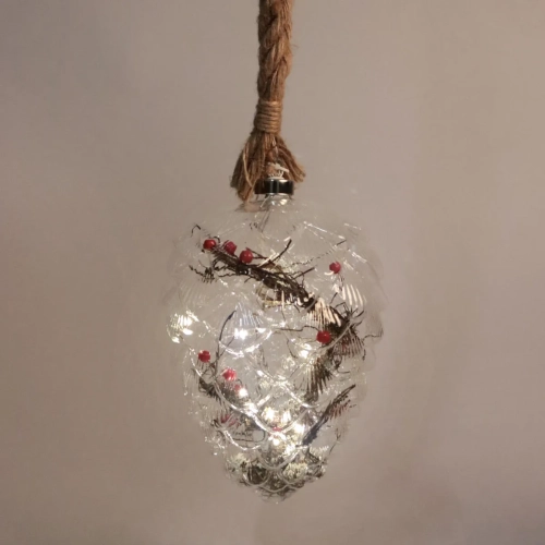 Dekoracja Świąteczna LED Szyszka 21cm 