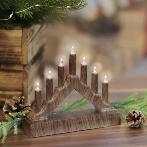 Świecznik Adwentowy LED 7 Lampek - 4 Kolory