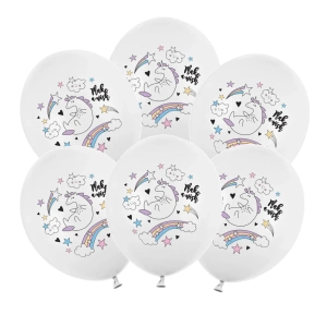 Balony Urodzinowe dla Dzieci Jednorożec 30cm kpl. 6szt