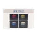 Świeca LED Marmur Okrągła 3 Knoty 15cm - Szary