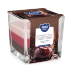 Świeca Zapachowa w Szkle 3 Kolory - Czekolada/Wiśnia