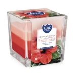 Świeca Zapachowa w Szkle 3 Kolory - Hibiskus/Biała Szałwia