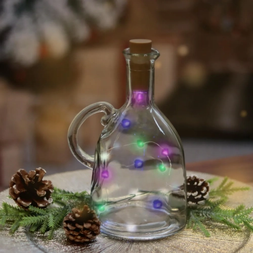 Korek do Butelki z LED 8 Diod Kolorowych 