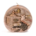 Świeca Kawa Dysk 4x11,5cm