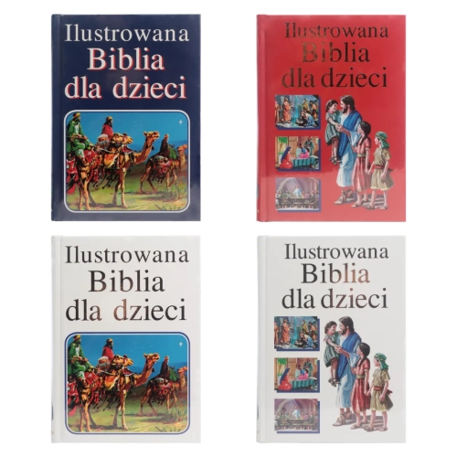 Ilustrowana Biblia dla Dzieci A5 Twarda Oprawa - 4 kolory
