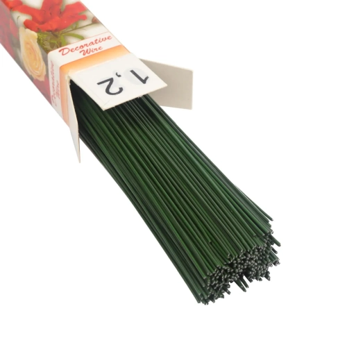 Drut Florystyczny 1,2mm Ozdobny do Kwiatów 40cm - Zielony