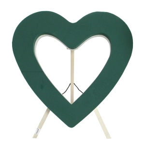 Victoria Gąbka Florystyczna Serce Otwarte na Stojaku 63cm - Zielony