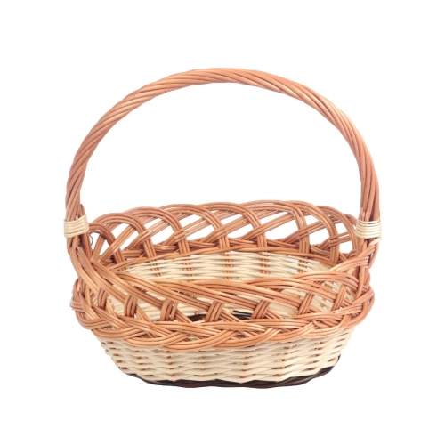 Koszyk Wiklinowy na Święconkę  Warkocz 26x28cm