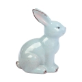 Figurka Zając Ceramiczny Niebieski 16cm 