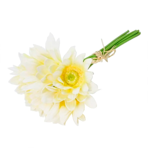 Gerbera Sztuczna 30cm kpl. 7szt - Biały