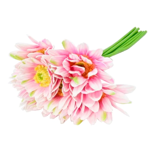 Gerbera Sztuczna 30cm kpl. 7szt - Jasny Różowy