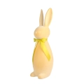 Figurka Zając Wielkanocny Flokowany 70cm - Żółty