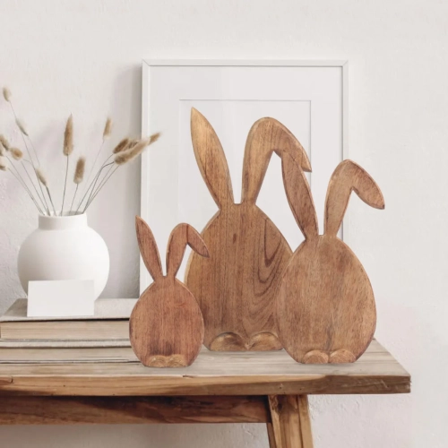 Figurka Zając Drewno Mango 33cm
