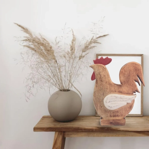 Figurka Kogut Drewno Mango 27cm