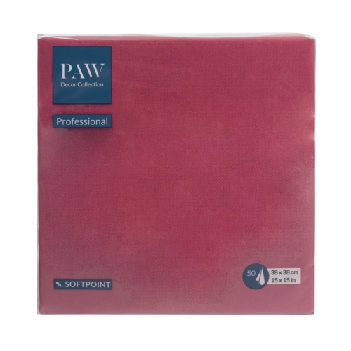 Serwetki PAW Softpoint 38x38cm kpl. 50szt - Bordowy