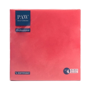 Serwetki PAW Softpoint 38x38cm kpl. 50szt - Czerwony