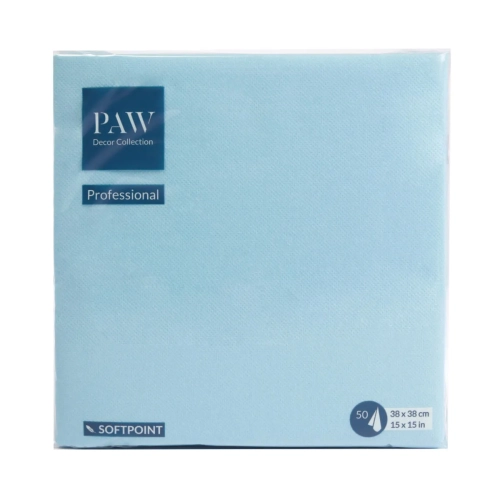 Serwetki PAW Softpoint 38x38cm kpl. 50szt - Jasny Niebieski