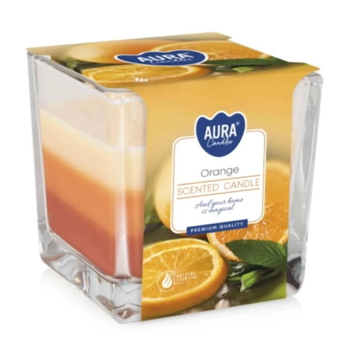 Świeca Zapachowa w Szkle 3 Kolory - Pomarańcza