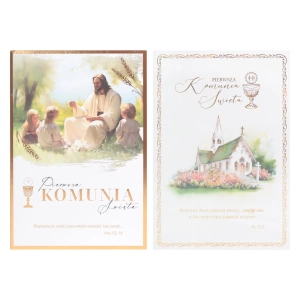 Kartka Pamiątka I Komunii Świętej B6D - 2 wzory