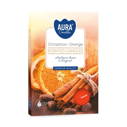 Świeczki Podgrzewacze kpl. 6szt - Cynamon/Pomarańcza