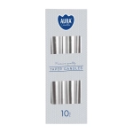 Świeca Stożkowa 24,5cm kpl. 10szt - Srebrny