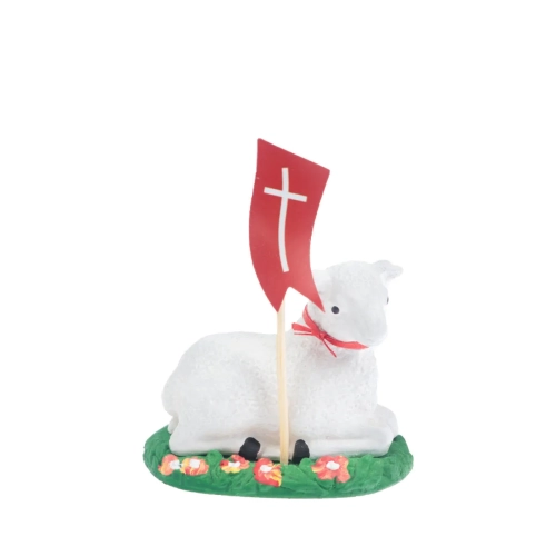 Figurka Baranek Gipsowy Leżący 6cm
