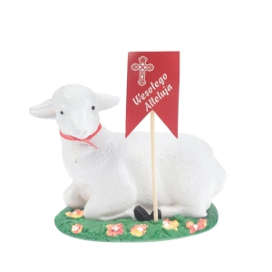 Figurka Baranek Gipsowy Leżący 11cm