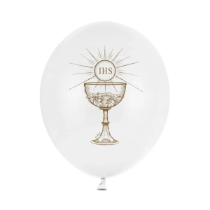 Balony Komunijne Kielich Złoty 30cm kpl. 6szt