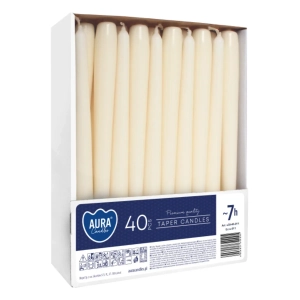 Świeca Stożkowa 24,5cm kpl. 40szt - Kremowy