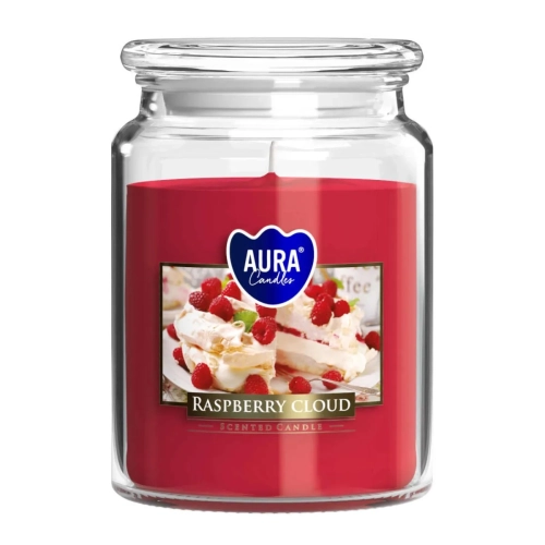 Świeca Zapachowa w Słoiku Duża 500g - Malinowa Chmurka