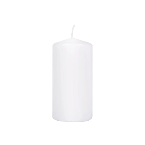 Świeca Gładka Słupek 6x12cm - Biały