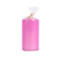 Świeca Gładka Słupek 6x12cm Metalik - Różowy
