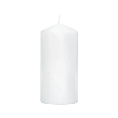 Świeca Gładka Słupek 7x15cm - Biały