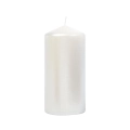 Świeca Gładka Słupek 7x15cm Metalik - Perłowy
