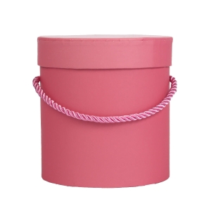 Pudełko Flower Box Papierowy Okrągły 12,7cm - Ciemny Różowy