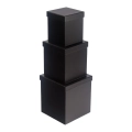 Pudełko Flower Box Papierowy Kwadrat kpl. 3szt - Czarny