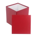 Pudełko Flower Box Papierowy Kwadrat kpl. 3szt - Bordowy